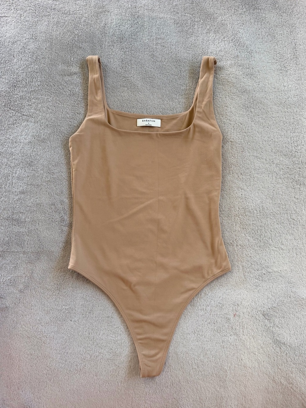 Babaton Beige Tan One-Piece Bodysuit Size S